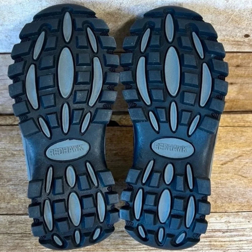 Redhawk Infant Boys Blue Denim Moccasin Boots‎ Size 5 Lace Up Lug Sole Shoes